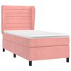 vidaXL Sommier &agrave; lattes de lit avec matelas Rose 100x200 cm Velours