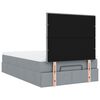 vidaXL Cadre de lit ottoman avec matelas gris clair 120x190 cm tissu