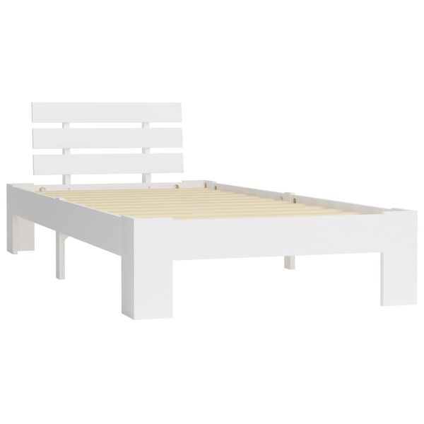 vidaXL Cadre de lit sans matelas blanc bois de pin massif 90x200 cm