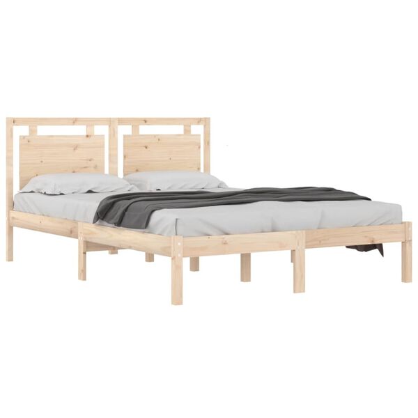 vidaXL Cadre de lit sans matelas 120x190 cm bois massif