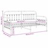 vidaXL Cadre de lit de jour Blanc 90 x 190 cm Acier enduit de poudre