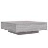 vidaXL Table basse avec lumi&egrave;res LED sonoma gris 100x100x31 cm