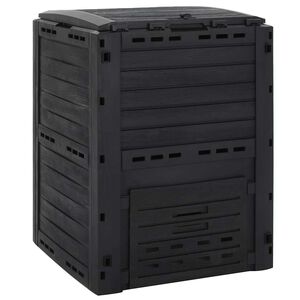 vidaXL Composteur de jardin Noir 280 L Polypropyl&egrave;ne