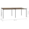 vidaXL Belv&eacute;d&egrave;re avec toit r&eacute;tractable 600x300x233 cm Taupe