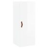 vidaXL Buffet haut Blanc brillant 34,5x34x180 cm Bois d'ing&eacute;nierie