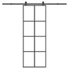 vidaXL Porte coulissante avec kit de quincaillerie 76x205 cm Verre ESG