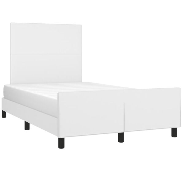 vidaXL Cadre de lit sans matelas blanc 120x190 cm similicuir