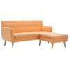vidaXL Canap&eacute; d'angle rev&ecirc;tement en tissu 171,5x138x81,5 cm orange