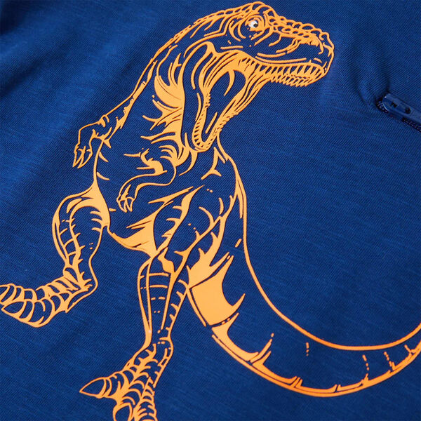 T-shirt pour enfants avec manches courtes bleu fonc&eacute; 116