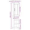 vidaXL Buffet haut Sonoma gris 34,5x34x180 cm Bois d'ing&eacute;nierie