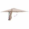 vidaXL Parasol de jardin Taupe et Noir 248.5 x 247.5 x 160 cm