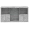 vidaXL Buffet avec lumi&egrave;res LED gris b&eacute;ton 181,5x37x100 cm