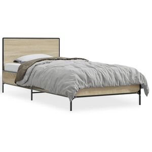 vidaXL Cadre de lit sans matelas ch&ecirc;ne sonoma 90x200 cm