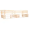 vidaXL Canap&eacute; de jardin palette 2 places bois naturel