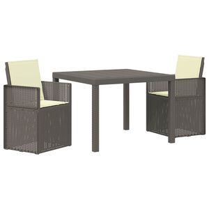 vidaXL Ensemble de salle &agrave; manger pour jardin 3 pc Gris clair et Cr&egrave;me