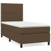 vidaXL Sommier &agrave; lattes de lit avec matelas Marron fonc&eacute; 80x200 cm