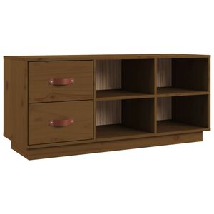 vidaXL Banc &agrave; chaussures Marron miel 100x34x45 cm Bois de pin massif
