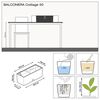 LECHUZA Jardini&egrave;re BALCONERA Cottage 50 ALL-IN-ONE Moka