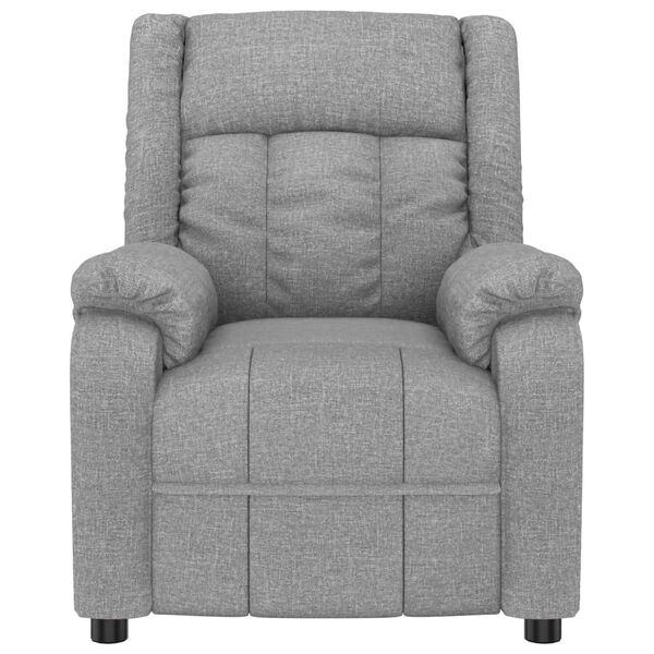 vidaXL Fauteuil de massage Gris clair Tissu