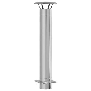 vidaXL Extension de Conduit Argent&eacute; 35 x 35 x 132 cm Acier inoxydable