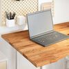 vidaXL Dessus de bureau marron clair bois ch&ecirc;ne massif rectangulaire