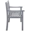 vidaXL Banc de jardin 3 places 150 cm Gris Bois d'eucalyptus solide