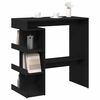 vidaXL Table de bar Ch&ecirc;ne noir 100 x 48 x 101,5 cm Bois d'ing&eacute;nierie