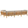 vidaXL Ensemble de Canap&eacute;s Uni 5 pcs Taupe Bois d'Acacia Massif