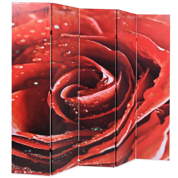 vidaXL Cloison de s&eacute;paration pliable 200 x 170 cm Rouge rose