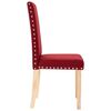 vidaXL Chaises &agrave; manger lot de 6 rouge bordeaux tissu