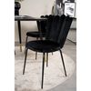 Venture Home Chaises &agrave; manger lot de 2 Limhamn velours noir