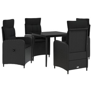 vidaXL Ensemble de Tables Basses 5 pc Noir