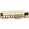 vidaXL Ensemble de canap&eacute;s d'ext&eacute;rieur 7 pc Naturel et Cr&egrave;me Polyester