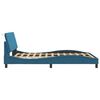 vidaXL Cadre de lit avec LED sans matelas Hanko bleu 140x200 cm velours