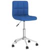vidaXL Chaise pivotante de bureau Bleu Tissu