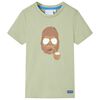 T-shirt pour enfants avec manches courtes kaki clair 116