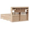 vidaXL Lit biblioth&egrave;que sans matelas 140x190 cm bois de pin massif