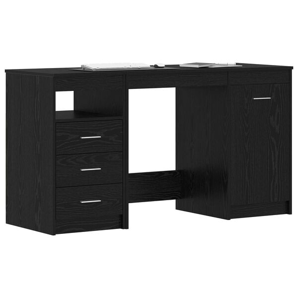 vidaXL Bureau 2 pcs Chêne noir 140 x 50 x 76 cm Bois d'ingénierie