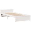 vidaXL Cadre de lit avec t&ecirc;te de lit sans matelas blanc 90x190 cm