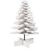 vidaXL Arbre de No&euml;l en bois pour d&eacute;coration blanc 80 cm pin massif