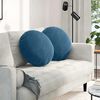 vidaXL Coussins de si&egrave;ge 2 pcs Bleu &Oslash; 40 x 13 cm Velours