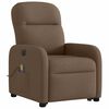 vidaXL Fauteuil inclinable de massage &eacute;lectrique Marron Tissu