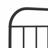 vidaXL T&ecirc;te de lit m&eacute;tal noir 193 cm