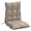 vidaXL Coussins de chaise &agrave; dossier bas lot de 4 taupe tissu oxford