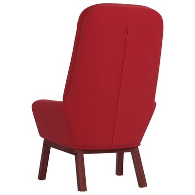 vidaXL Chaise de relaxation Rouge bordeaux Velours
