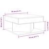 vidaXL Table basse ch&ecirc;ne artisanal 55x55x30 cm bois d'ing&eacute;nierie