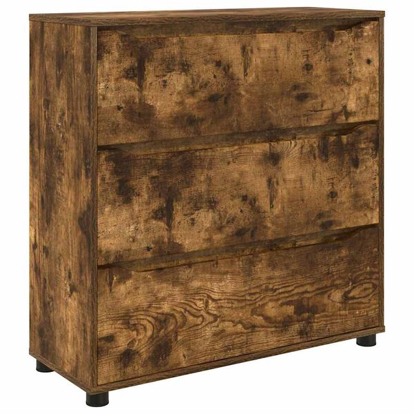vidaXL Armoire de rangement Ch&ecirc;ne fum&eacute; 80 x 31 x 81 cm