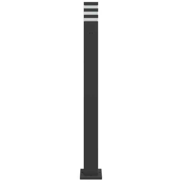 vidaXL Lampadaire d'ext&eacute;rieur avec sortie noir 110 cm aluminium