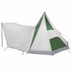 vidaXL Tente Tipi familiale avec toit Vert et beige 510 x 690 x 330 cm