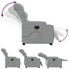 vidaXL Fauteuil inclinable de massage &eacute;lectrique Gris clair Tissu